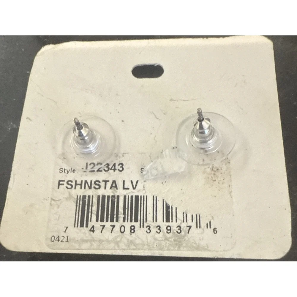 NWT Brighton Enchanting Flower Silver Post‎ Earrings White Enamel Preppy Career - Picture 2 of 3